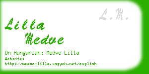 lilla medve business card